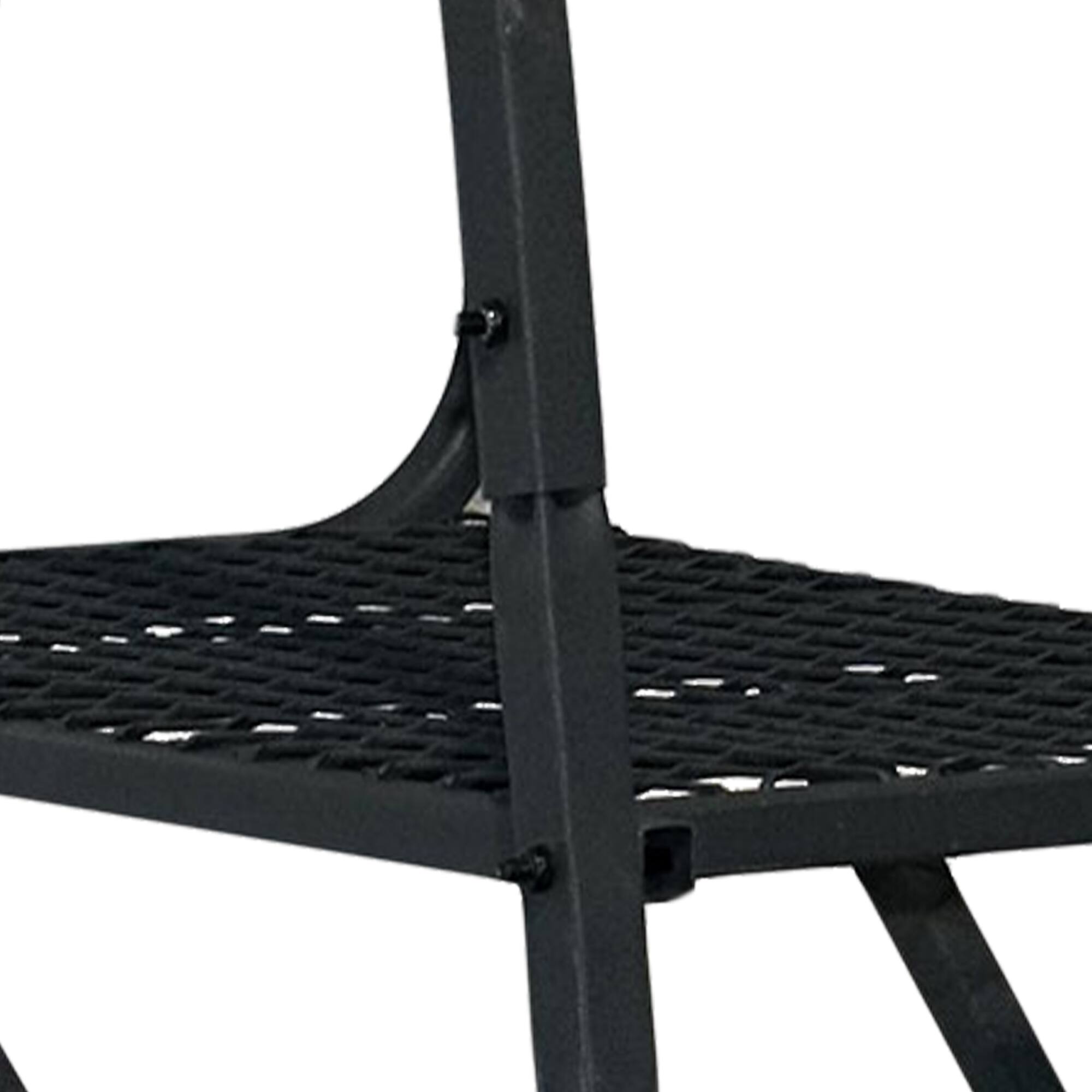 Alt View 4. Big Game Treestands - Big Game Striker XL 17.5' Ladder Treestand with Flip-Back Seat and Rail, Black - Black.