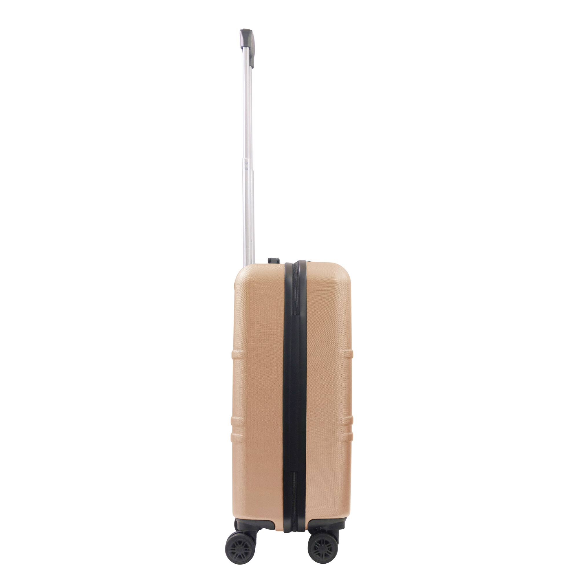 Left. American Dreamliner - 22.5" Hardside Carry-On Luggage - ROSE GOLD.