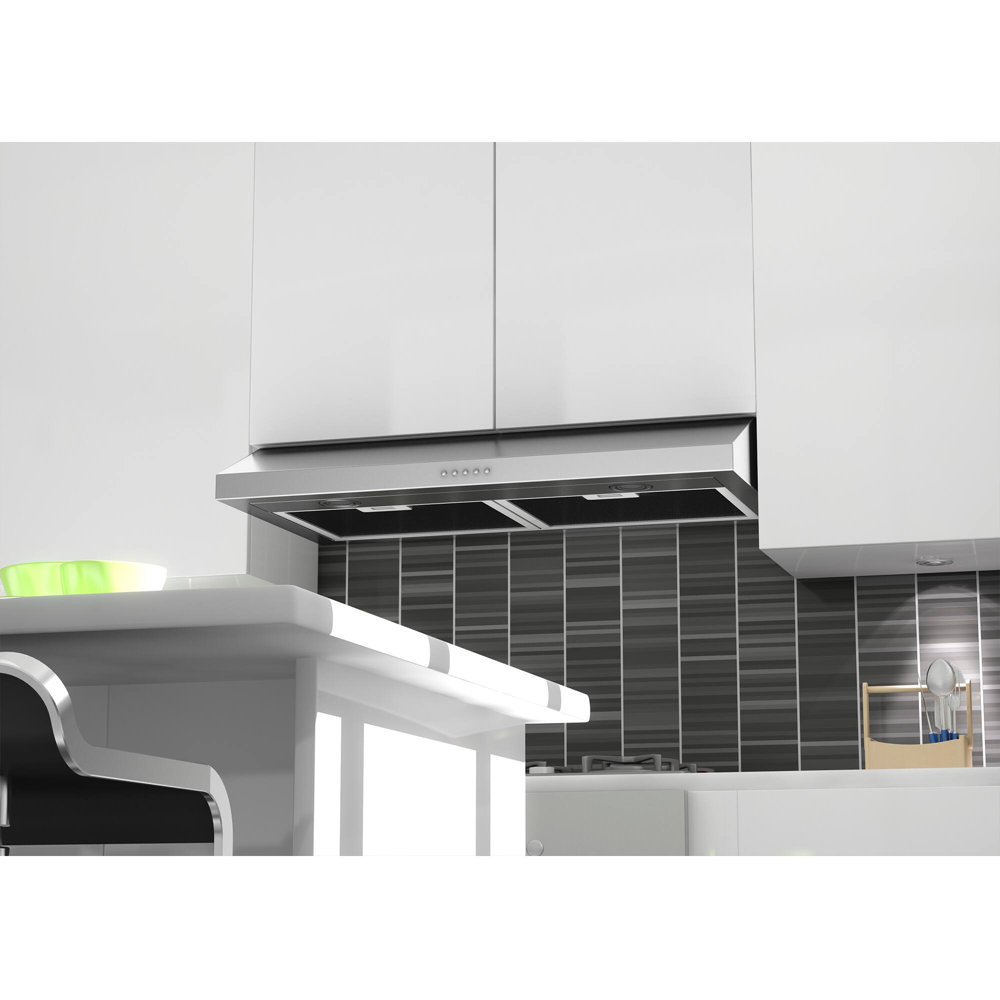 Alt View 6. ZLINE - 30" Externally Vented Range Hood - Brushed Stainless Steel.