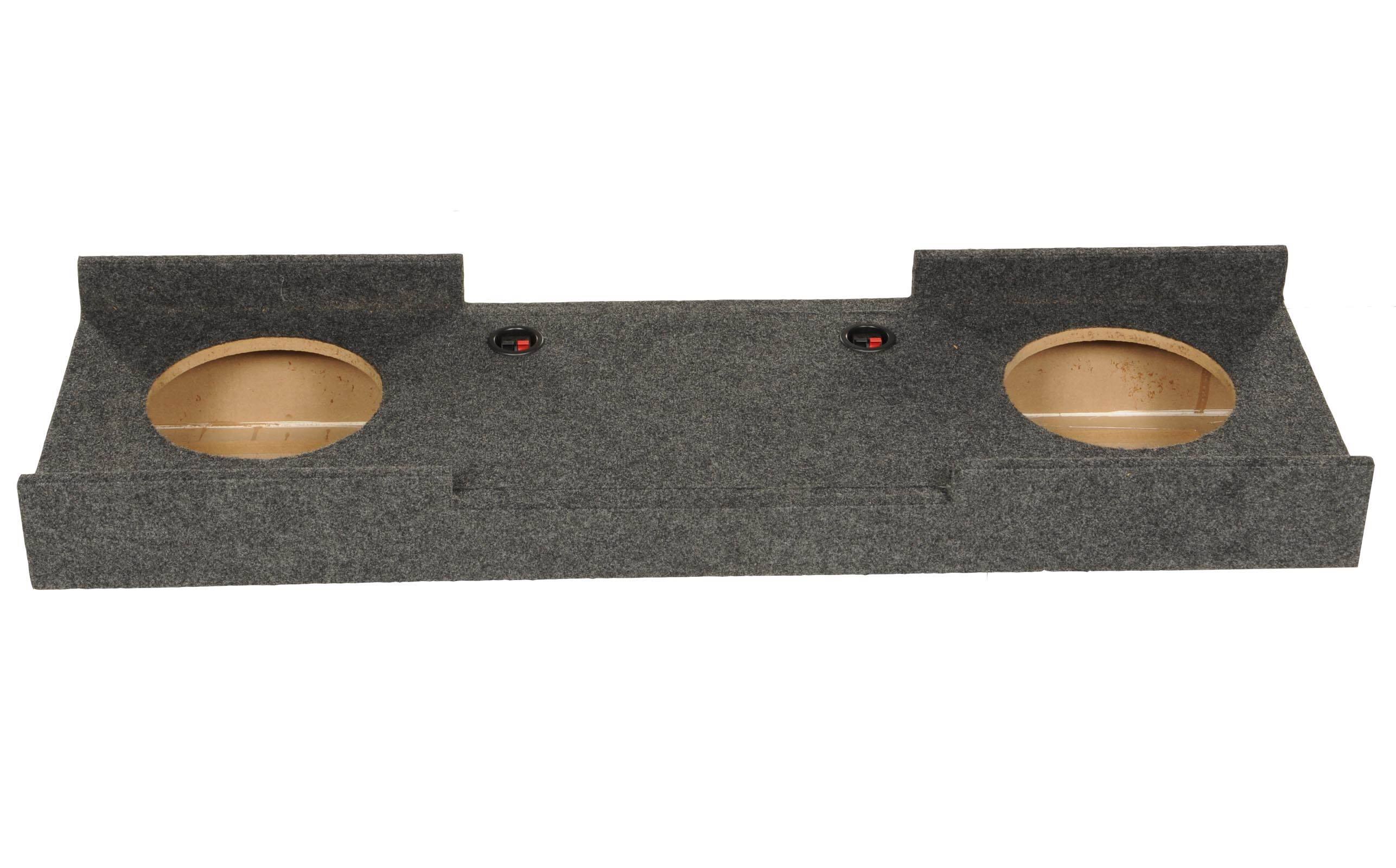 Alt View 3. QPower - Underseat Dual 10" Subwoofer Sub Box Enclosure compatible with GMC Chevy Crew Cab 2007-2013 - Charcoal Gray.
