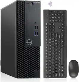 Dell - Refurbished Excellent - OptiPlex 3060 SFF Desktop PC, Intel Core i7-8700 Up to 4.6GHz, 32G DDR4 RAM, 1TB SSD+1TB HDD, WiFi 6E, Win11P - Black