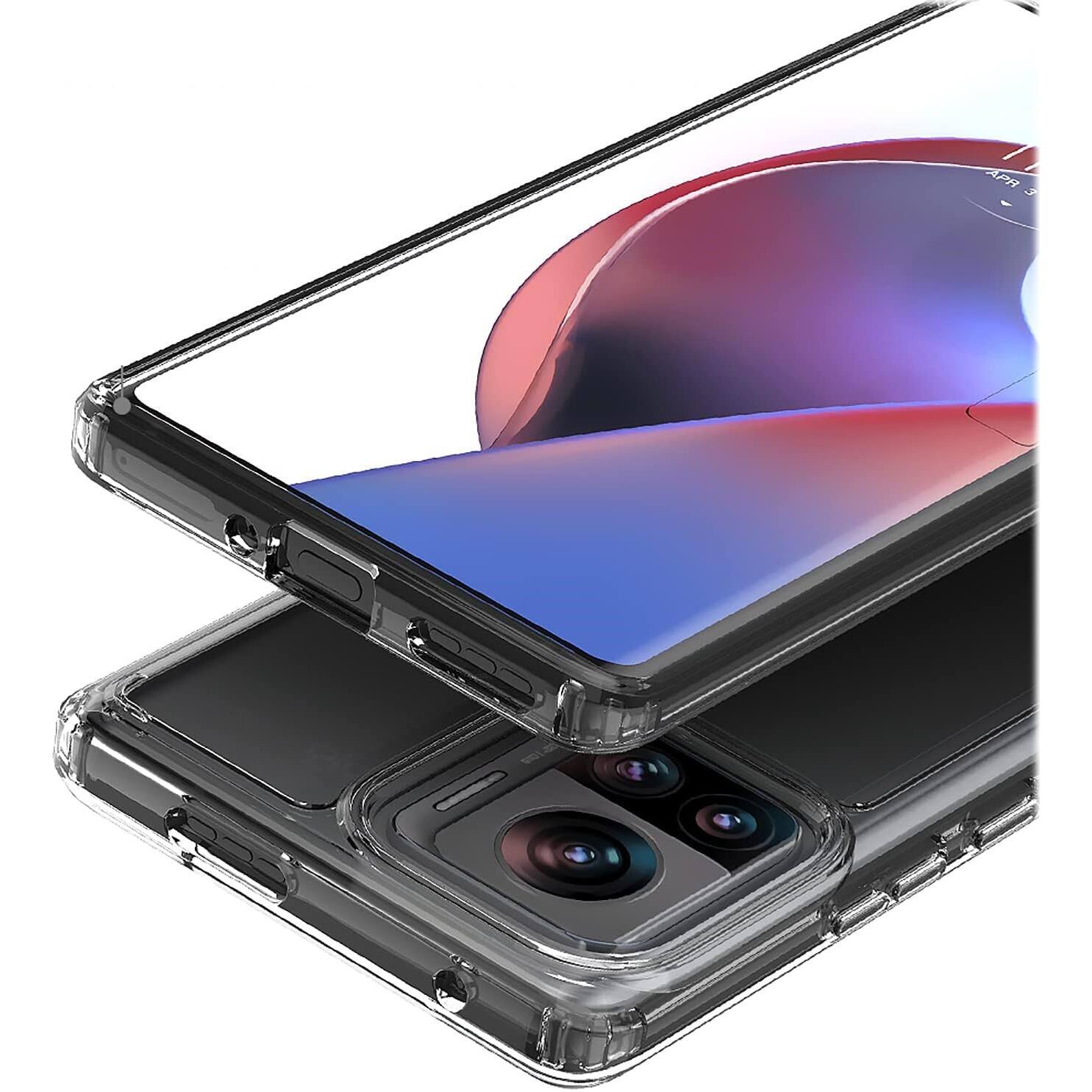 Alt View 13. SaharaCase - Hybrid-Flex Hard Shell Series Case for Motorola Edge+ (2023) - Clear.