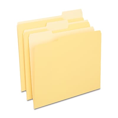 Staples - File Folders, 1/3-Cut Tab, Letter Size, 24/Pack (ST13844-CC) - Yellow