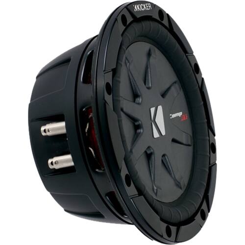 Angle View: KICKER - CompRT 6.75" Dual-Voice-Coil 2-Ohms Subwoofer - Black