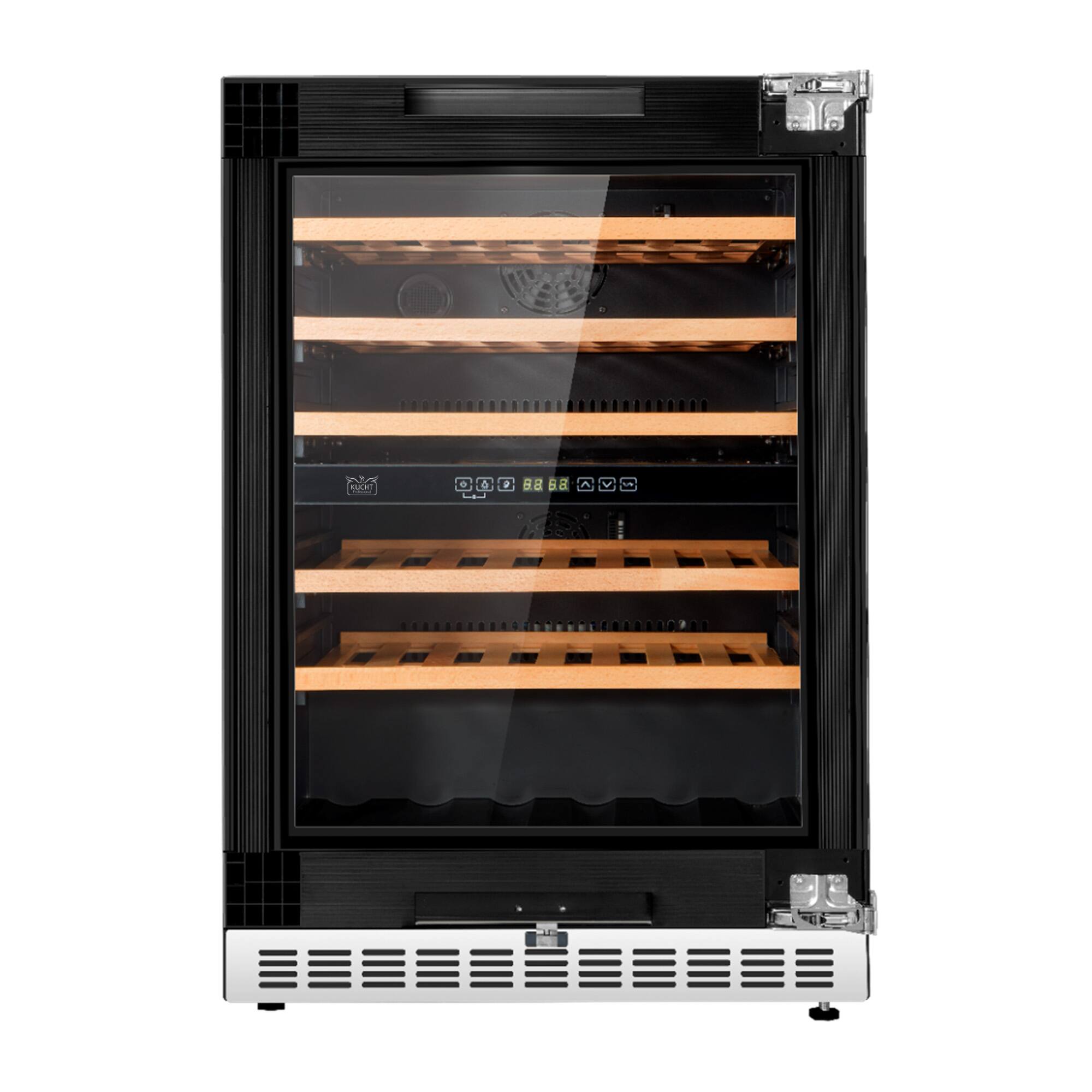 Front. Kucht - 24 in. Dual Zone 52-Wine Bottles  Panel Ready Wine Cooler - Panel Ready.