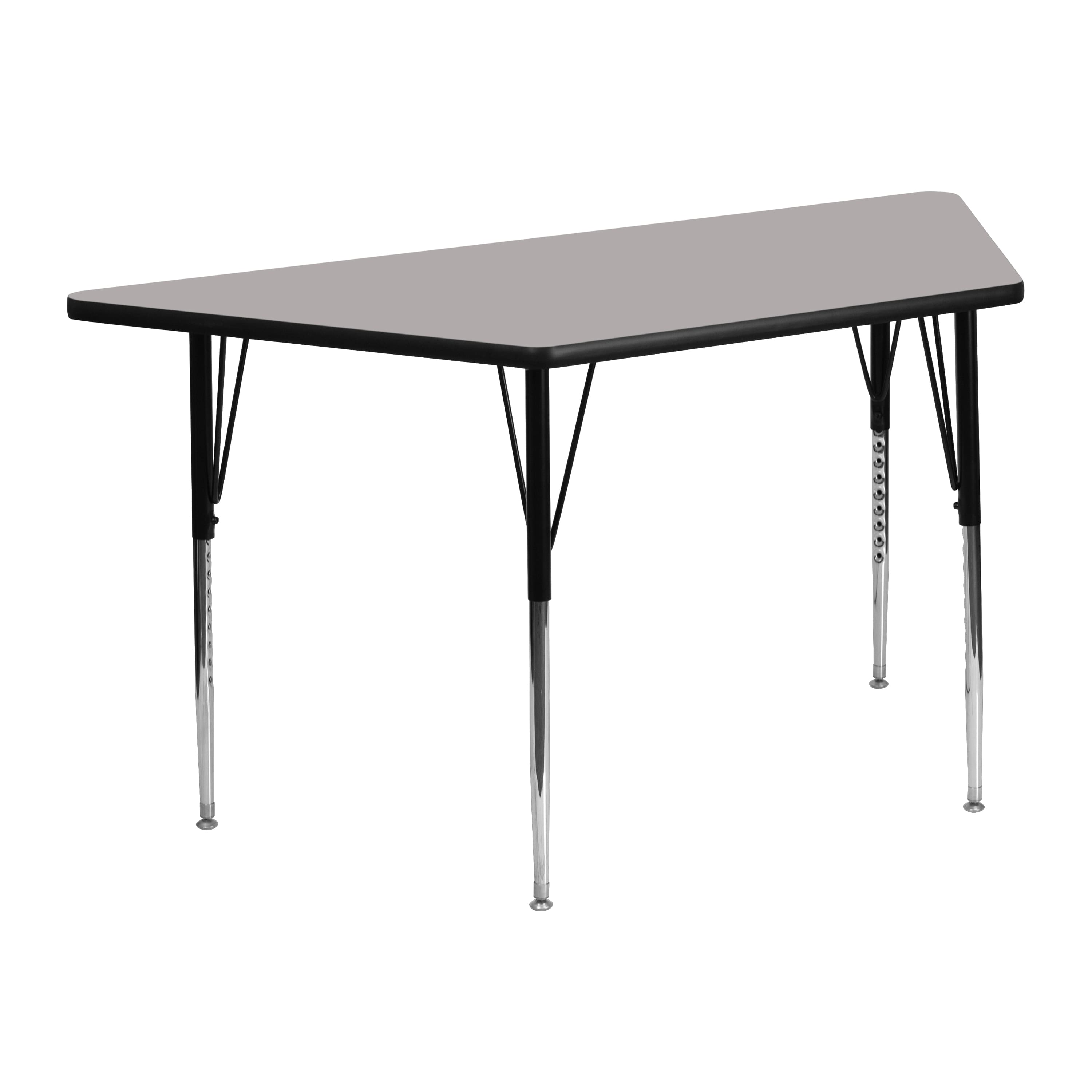 Emma + Oliver - 22.5x45 Trapezoid HP Laminate Adjustable Activity Table - Gray price history on PriceWatchPro
