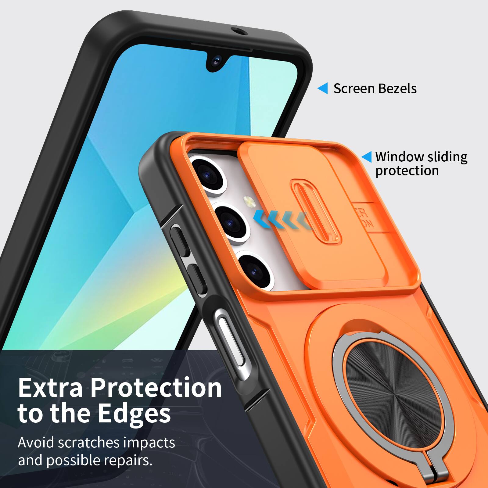 Screen Bezels  
Window sliding protection  
Extra Protection to the Edges  
Avoid scratches impacts and possible repairs.