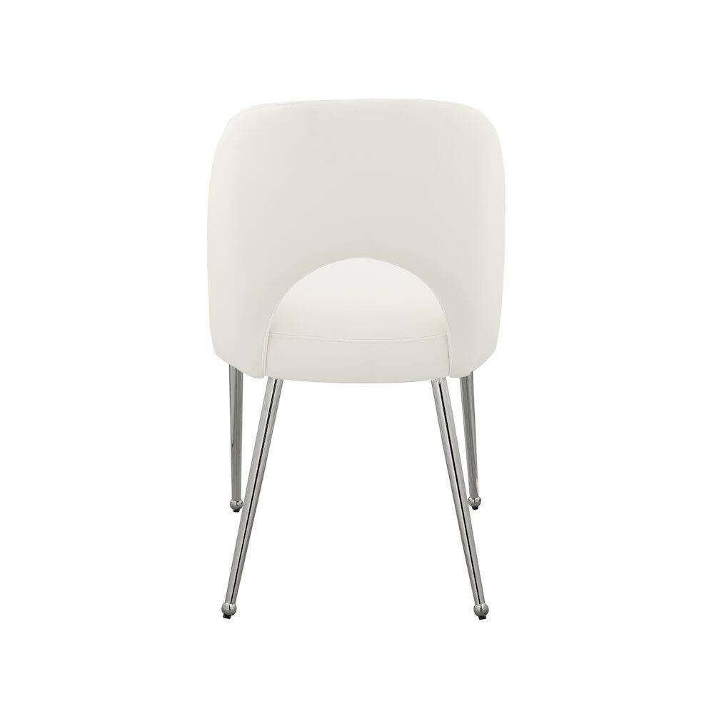 Alt View 1. Meridian Furniture - Logan Cream Vegan Leather Dining Chair, Set of 2 - Beige.