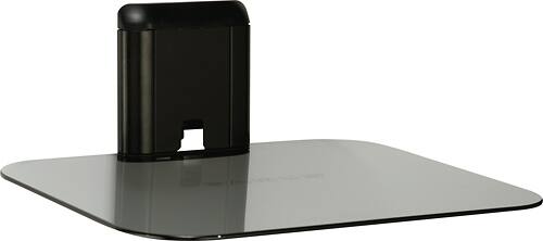 Angle. Sanus - Foundations Vertical Series On-Wall Component Shelf - Black.