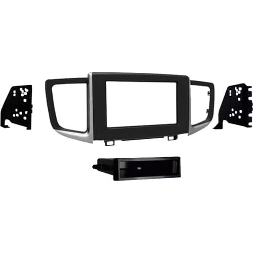 Metra - Dash Kit for Select 2016-2023 Honda Pilot Ridgeline DIN DDIN - Matte Black - Front_Zoom