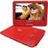 Front. Sylvania - 9" Portable DVD Player - Red.