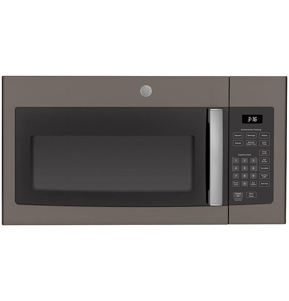 Front. GE - 1.6 Cu. Ft. Over-the-Range Microwave - Slate.