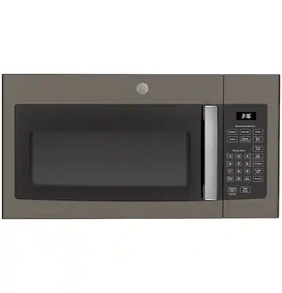 Front. GE - 1.6 Cu. Ft. Over-the-Range Microwave - Slate.