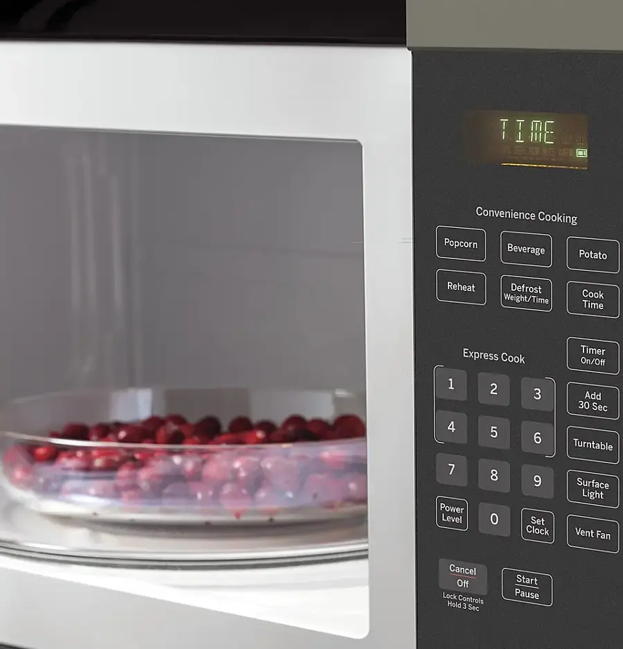 Alt View 14. GE - 1.6 Cu. Ft. Over-the-Range Microwave - Slate.