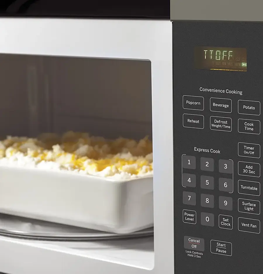Alt View 15. GE - 1.6 Cu. Ft. Over-the-Range Microwave - Slate.
