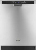 Whirlpool - 24" Built-In Dishwasher - Monochromatic stainless steel - Front_Standard