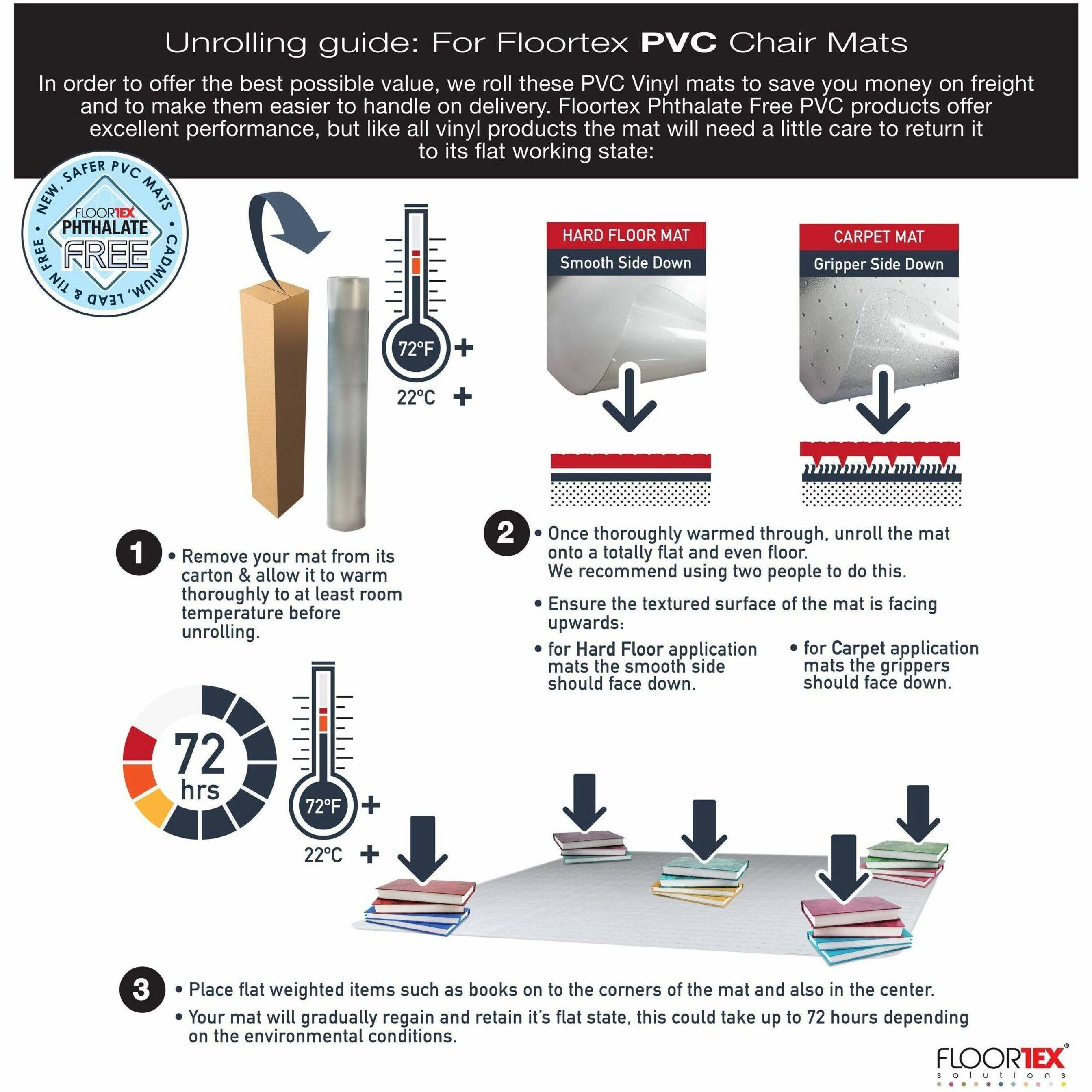 Alt View 24. Floortex - Computex Anti-Static Vinyl Lipped Chair Mat for Carpets up to 3/8'' - 36'' x 48'' - Clear.