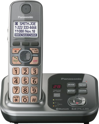 Panasonic KX-TGF575S DECT 6.0 Plus Link-to-cell Bluetooth Cordless Phone System 