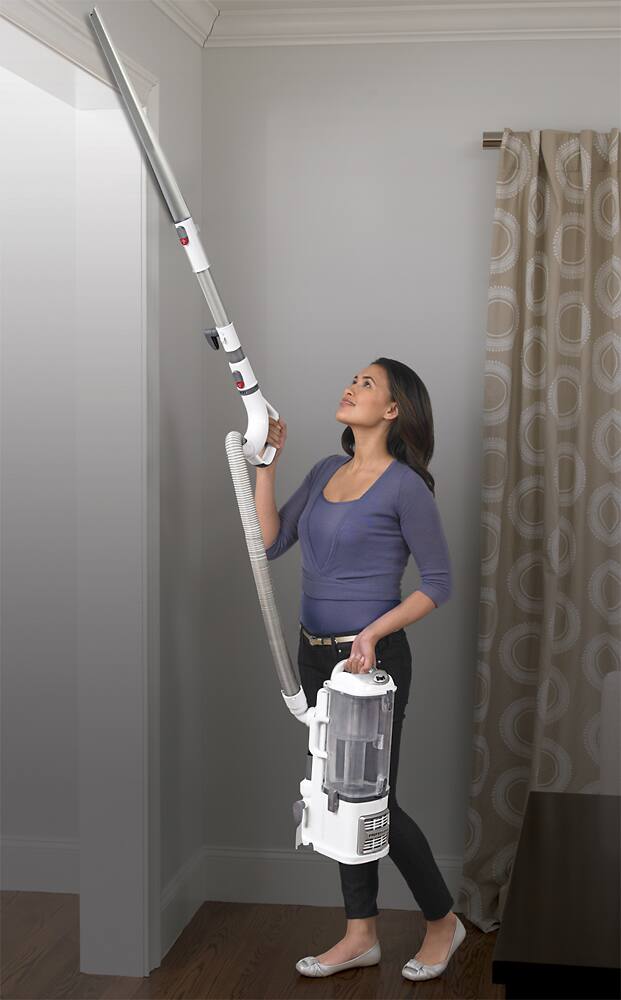 Best Buy Shark Navigator Lift Away Bagless Upright Vacuum White Silver Nv358