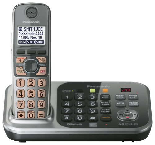  Panasonic - Link-to-Cell DECT 6.0 Plus Expandable Cordless Phone