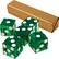 Angle Standard. Trademark - A Grade Serialized Casino 5-Dice Set - Green.