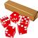 Angle Standard. Trademark - A Grade Serialized Casino 5-Dice Set - Red.
