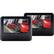 Front. GPX - 7" TFT Portable DVD Player with Dual Screens - Black.