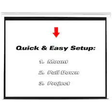 Front. PYLE - Pyle Pro 72" Projector Screen - White.