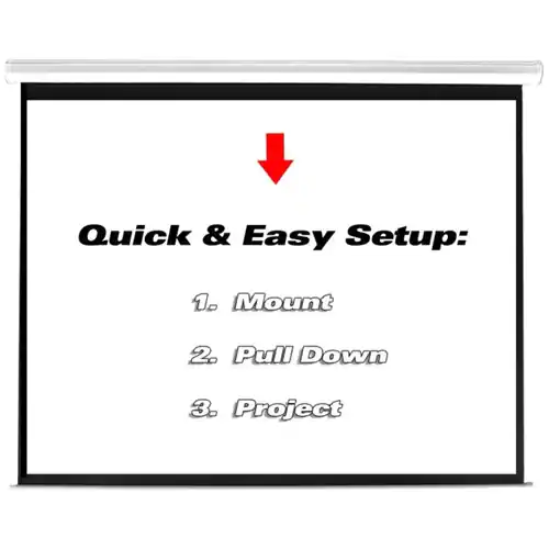 Front. PYLE - Pyle Pro 72" Projector Screen - White.
