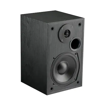 Front. MTX - Monitor Series 5-1/4" 200W 2-way Bookshelf Speakers (Pair) - Black ash.