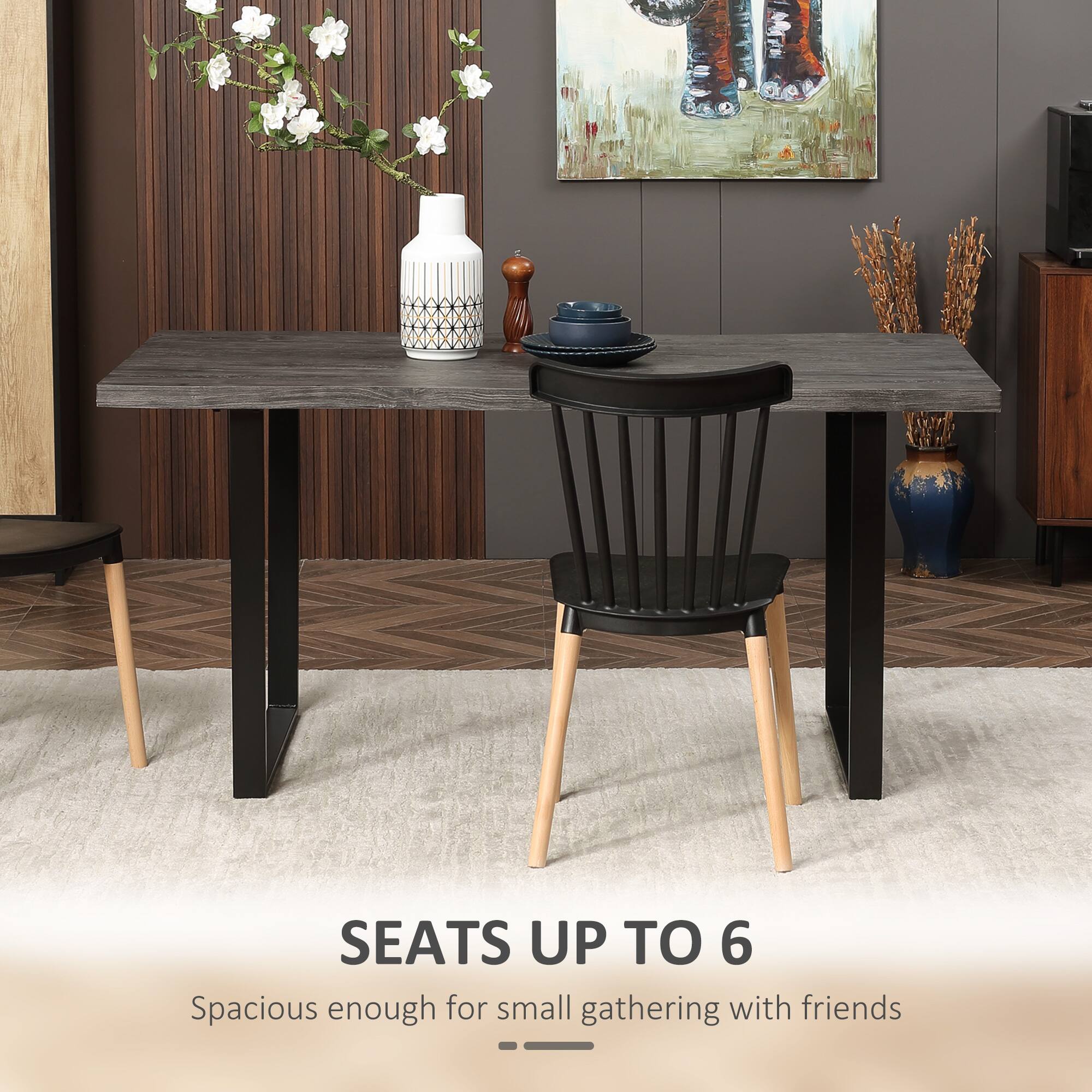 SEATS UP TO 6  
Spacious enough for small gatherings with friends