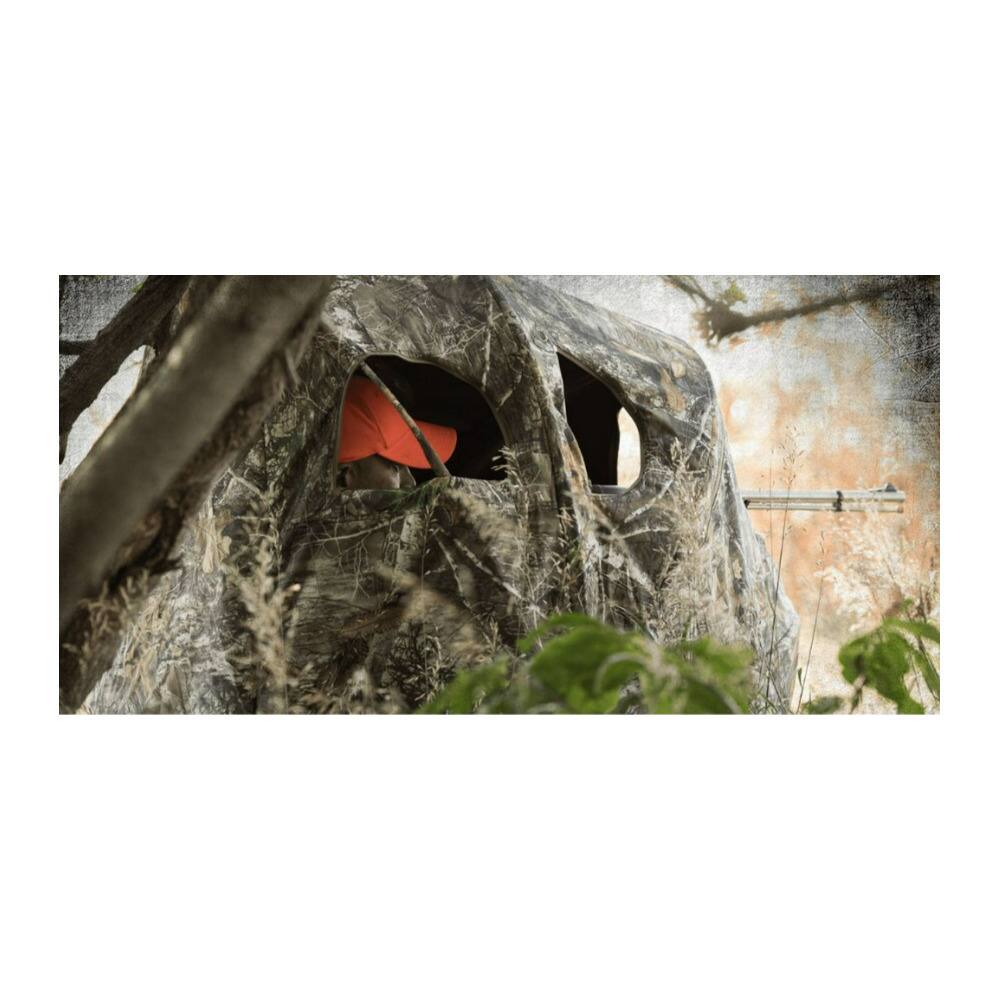 Angle. Ameristep - Ameristep Compact One Person Mossy Oak Break Up Country Tent Chair Blind - Black.