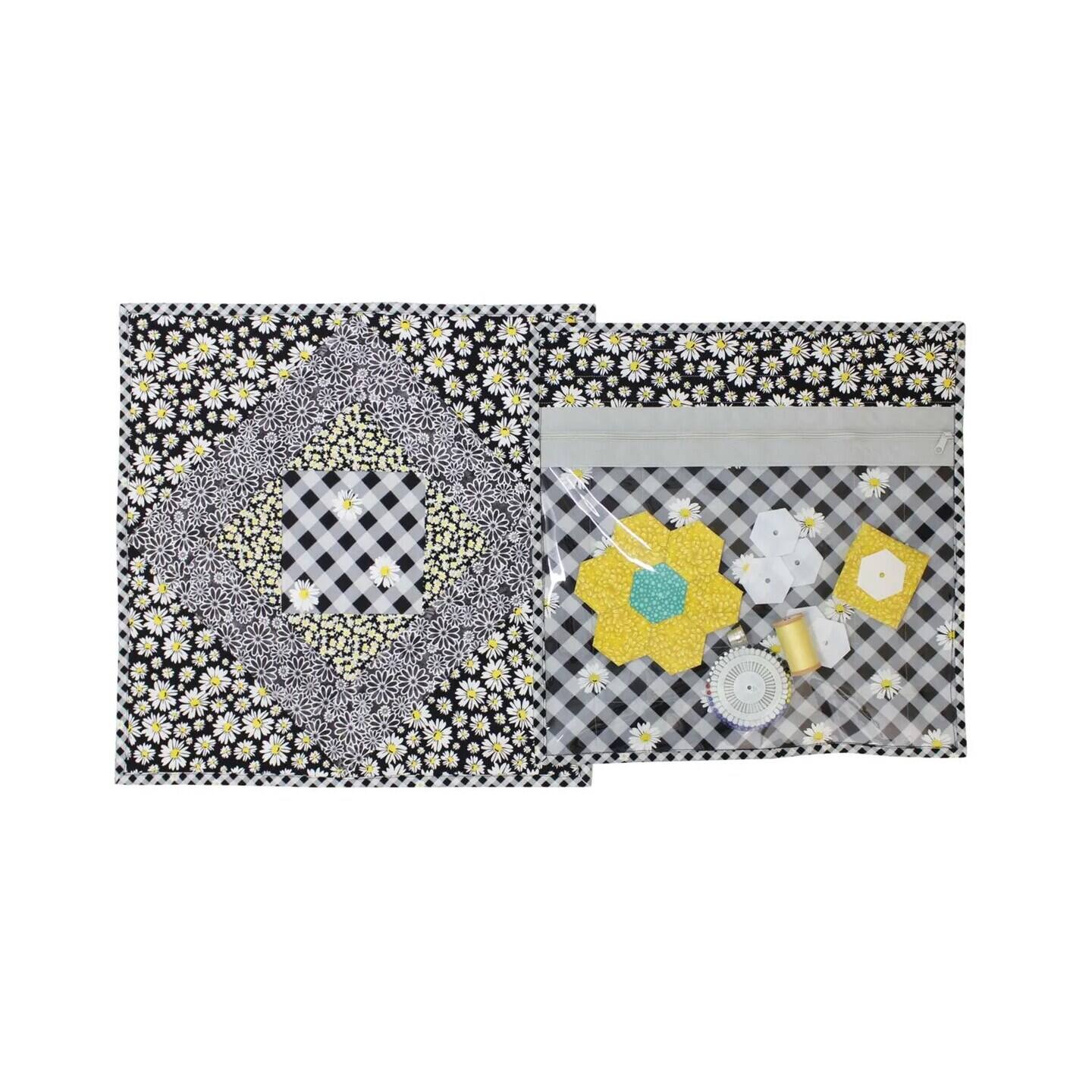 Front. AccuQuilt - June Tailor KIT Project Bag, Gray Zippity-do-Done(tm), Large - Multi.