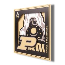 YouTheFan - Purdue Boilermakers 12'' x 12'' 3D Logo Wall Art - Multicolor