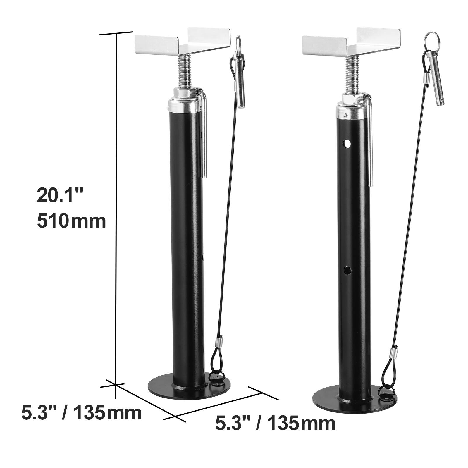 20.1" 510mm  
5.3" / 135mm  
5.3" / 135mm