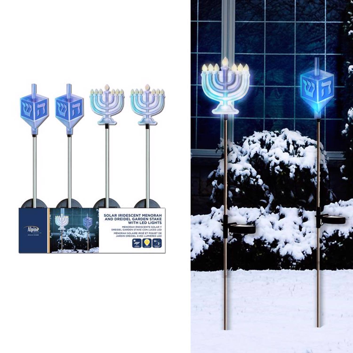 Solar Iridescent Menorah and Dreidel Garden Stake with LED Lights

Menorah Solar Iridescent et Pied de Dreidel avec Lumières LED

Menorah Solar Iridescent et Pied de Dreidel avec Lumières LED