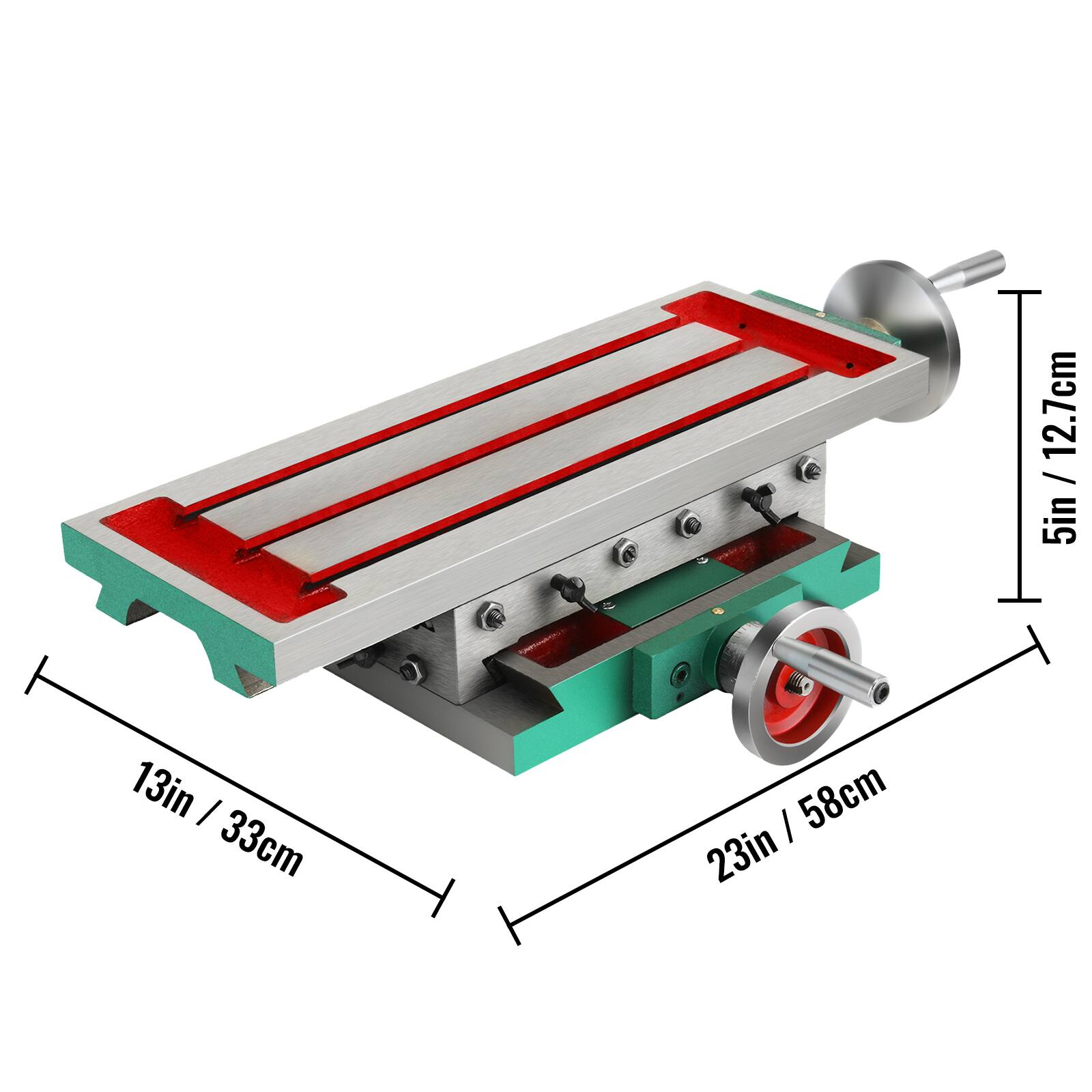 12.7cm / 5in  
13in / 33cm  
23in / 58cm
