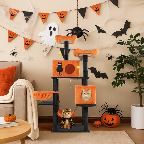 Alt View 8. Winado - Gothic Cat Scratching Post Multi Style Activity Ghost for Indoor Halloween House.