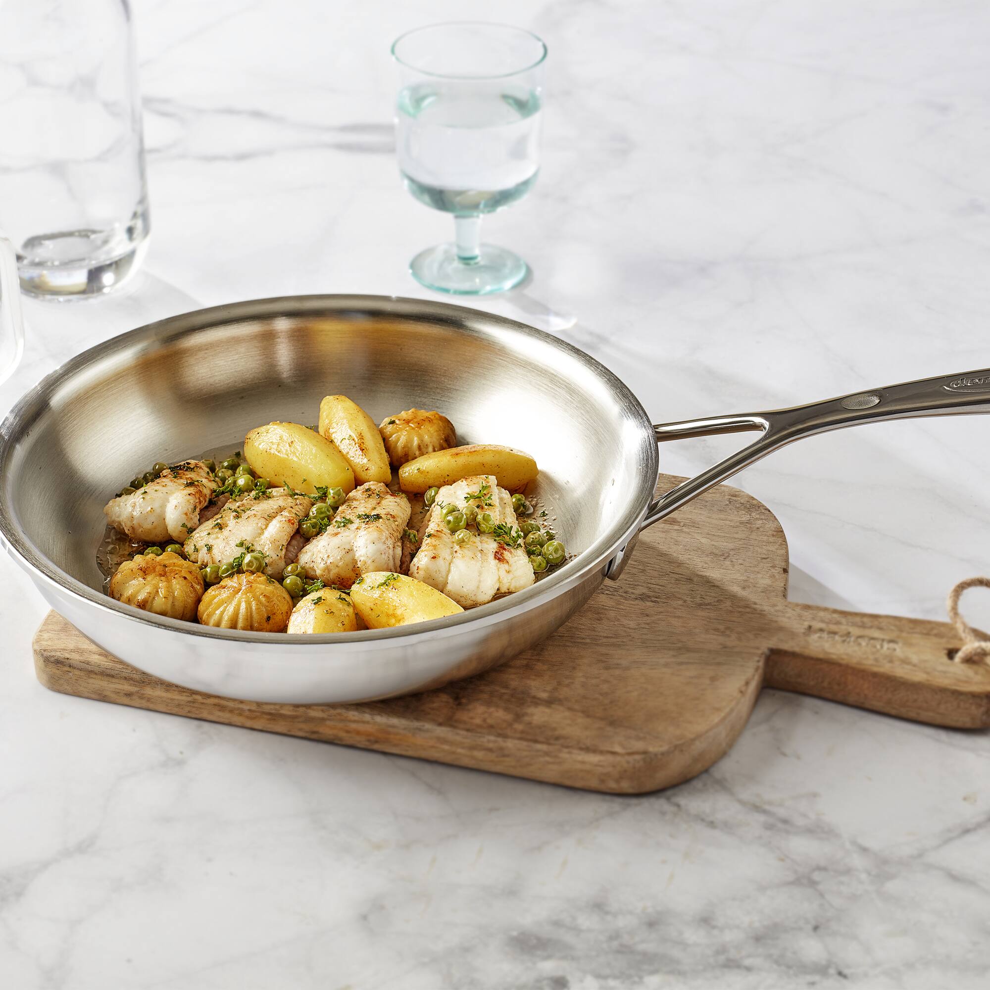 Alt View 3. Demeyere - Demeyere Atlantis Proline 7 9.4-inch Stainless Steel Fry Pan - Stainless Steel.