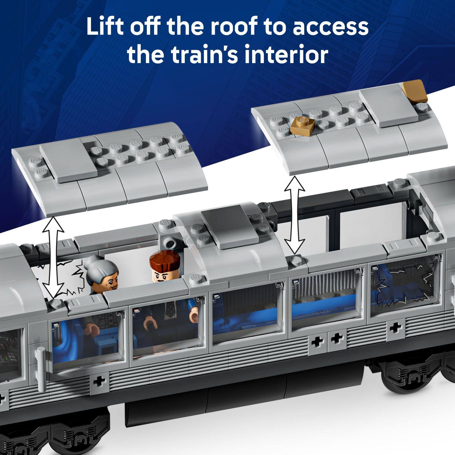 Lift off the roof to access the train's interior EUT 1E 1 LEOA 3 I + + + F + Eoe