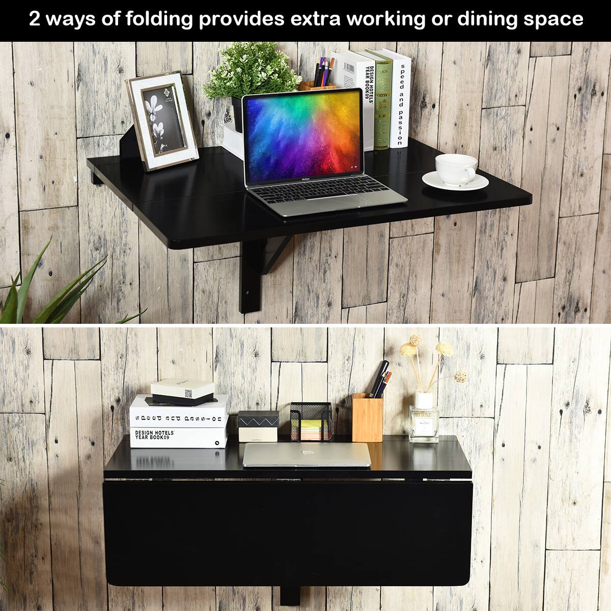 2 ways of folding provides extra working or dining space, I I : EHONHOTELS O. - SPOOM a .S POSSIOO -  2  DE DESION HOTELS YEAR BOOKOS