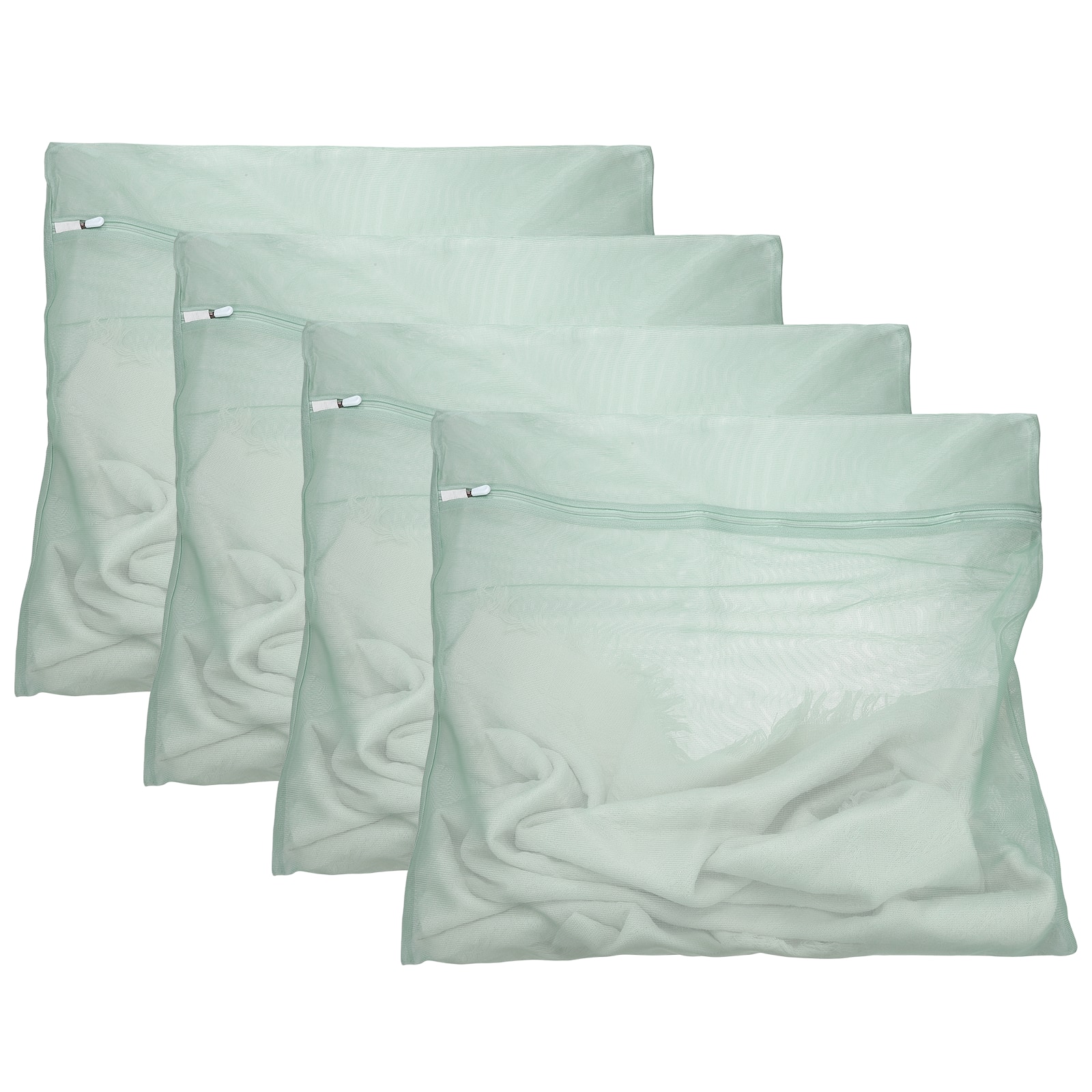 Unique Bargains - 4pcs Mesh Laundry Bags with Zipper Fine Net for Delicates 24x24 Inch for Travel Clothes, Bathroom, Dorm and Bras - Yellow price history on PriceWatchPro