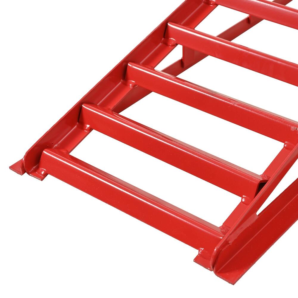 Left. Ropilly - Ropilly 5 Ton Hydraulic Car Ramps 10000 lb Truck Service Lift 2 Pack Red.