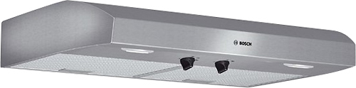 Angle View: GE Profile - 36" Convertible Range Hood - Stainless steel