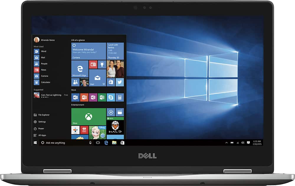 Front. Dell - Inspiron 2-in-1 13.3" Touch-Screen Laptop - Intel Core i7 - 12GB Memory - 512GB Solid State Drive.