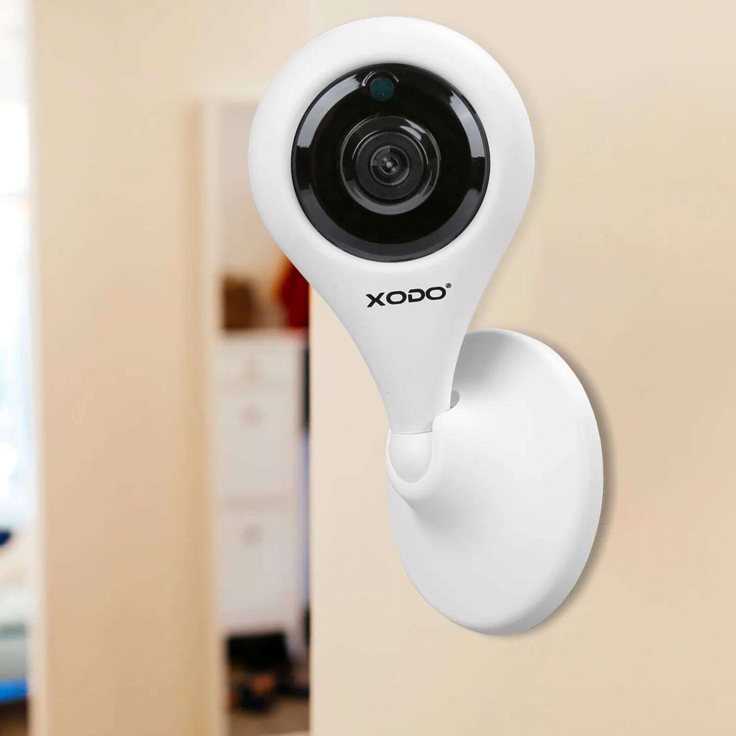 Alt View 3. XODO - E4 Smart Wireless Security Camera 1080p HD Wi-Fi Indoor Surveillance with 2-Way Audio, Motion Detection & Night Vision.