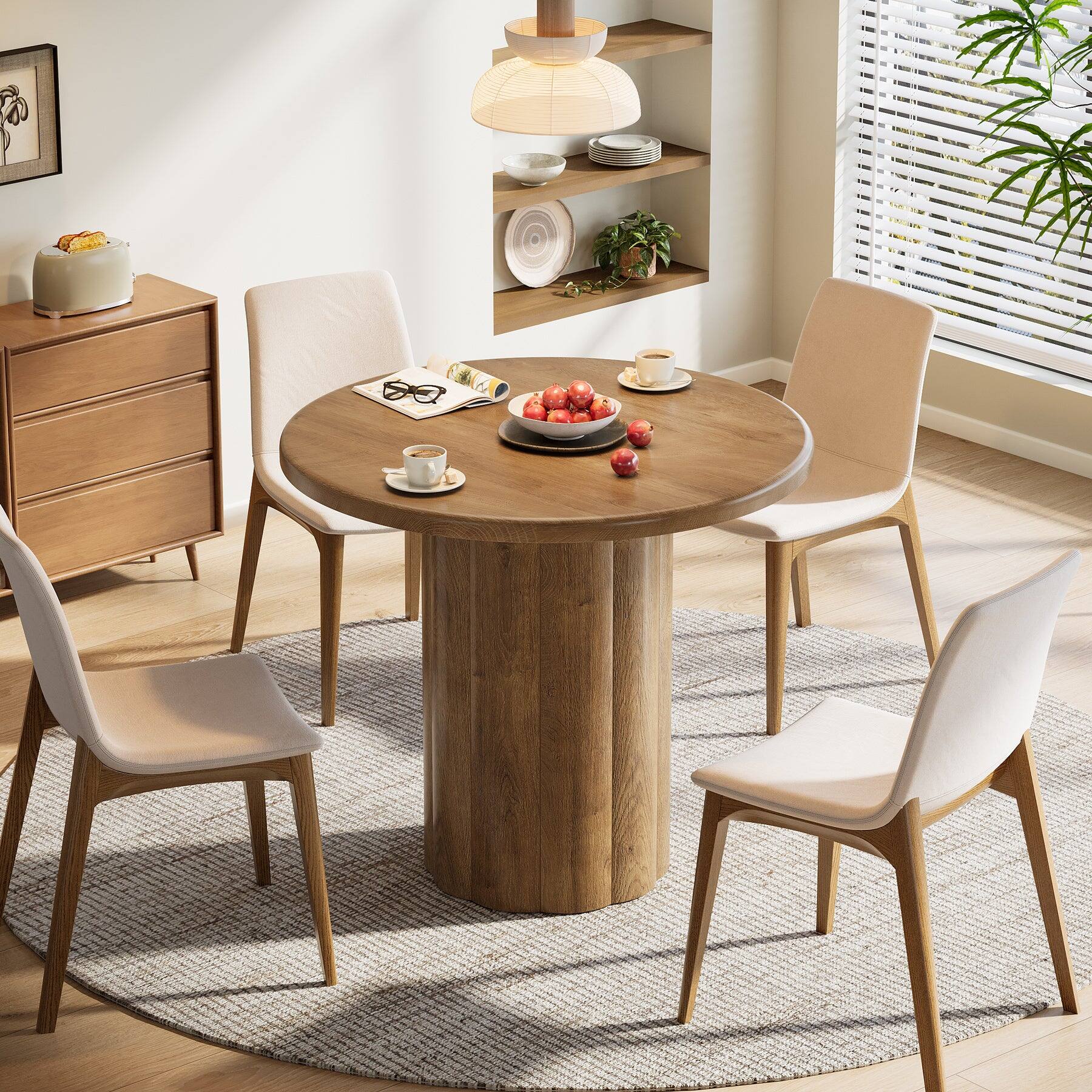 Tribesigns Dining Table with Engineered Wood Construction, Space Saving ...