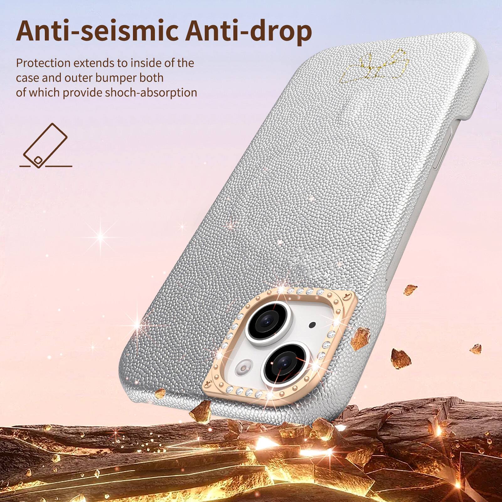 Anti-seismic Anti-drop Protection extends to inside of the case and outer bumper both of which provide shock-absorption