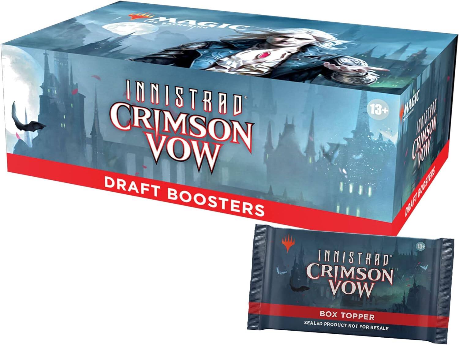 INNISTRAD CRIMSON VOW DRAFT BOOSTERS 13+  
INNISTRAD CRIMSON VOW BOX TOPPER  
SEALED PRODUCT NOT FOR RESALE