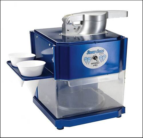 Angle Standard. Waring Pro - Snow Cone Maker - Blue.